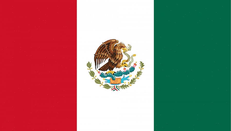 A bandeira nacional do México ou La Bandera de Mexico consiste em três cores principais
