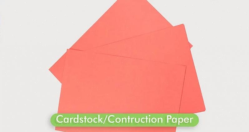 Os materiais de que necessita são papel de construção vermelho