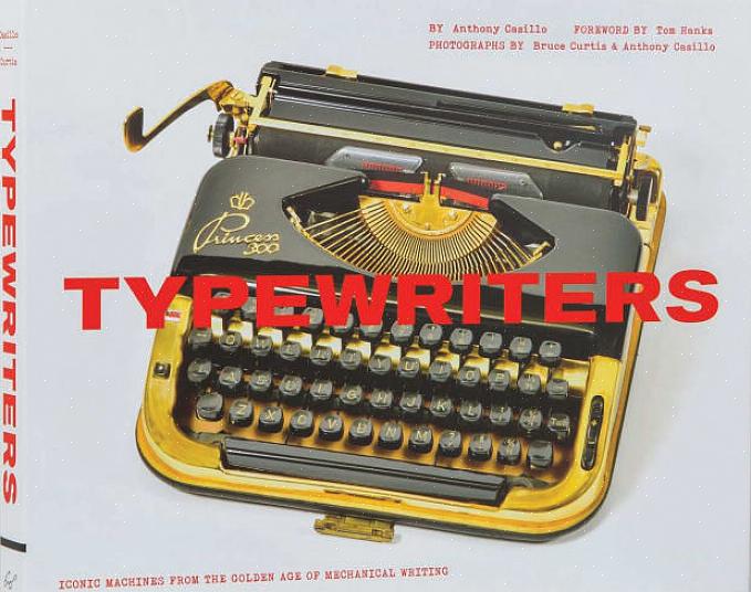 Esta máquina de escrever é a única máquina de escrever conhecida por sua cor única