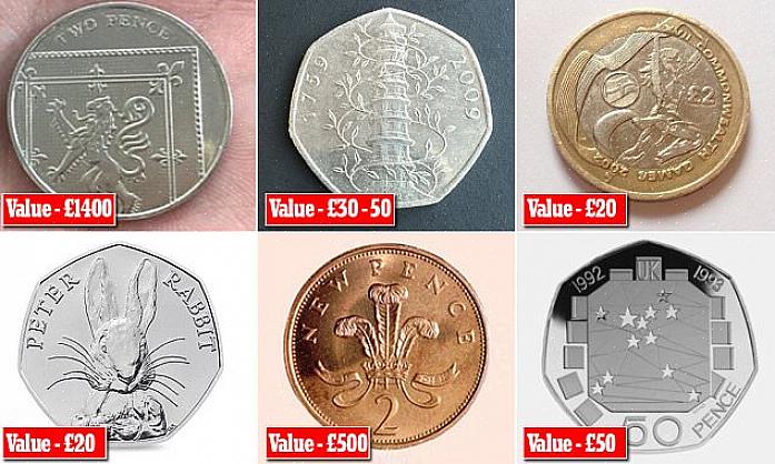 Existem várias etapas para determinar o valor de uma moeda