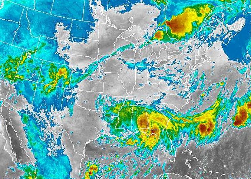 Determine os códigos de cores antes de realmente ler o mapa do radar meteorológico