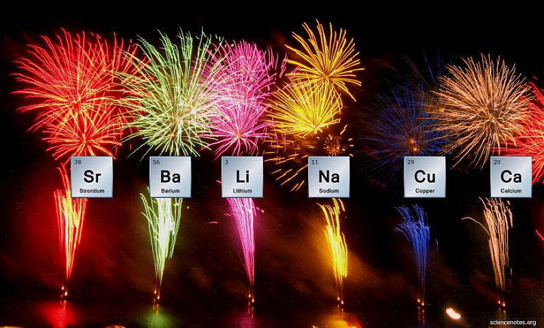 O "poder de fogo" geral dos fogos de artifício vêm das reações químicas de diferentes tipos de sais