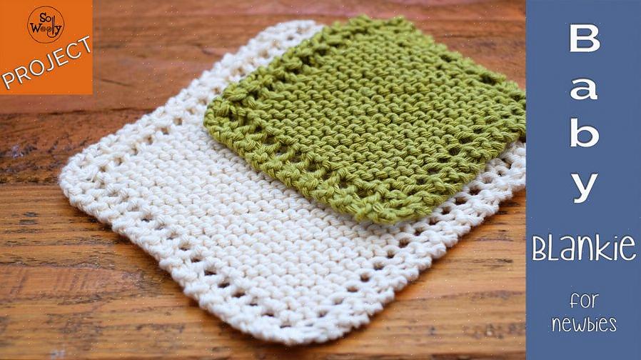 Os materiais necessários para tricotar uma manta de bebê são agulhas retas de tricô