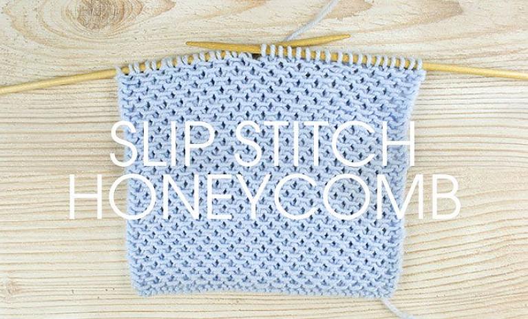 Agora que você sabe como tricotar o ponto corrediço com padrão de favo de mel
