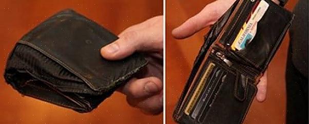 Escolha uma peça fina para evitar que a carteira fique mais volumosa