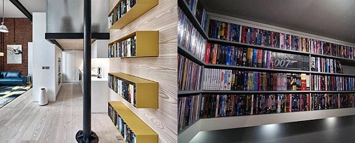 O tamanho do gabinete do seu DVD será baseado no número de DVDs que você deseja organizar