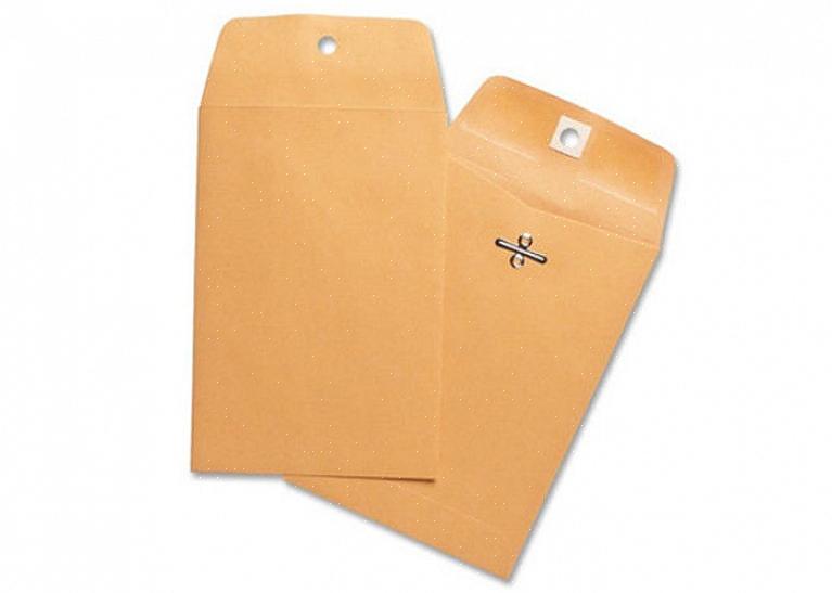 Use envelopes com fecho de boa qualidade