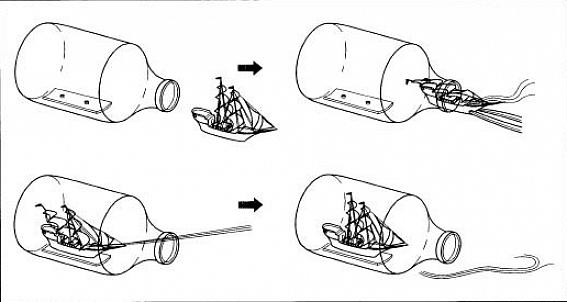 Você pode decidir construir sua nave fora da garrafa ou trabalhar mais devagar