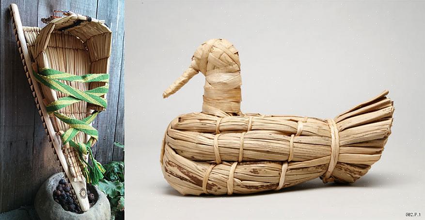 Use materiais naturais como madeira flutuante para alças de cesta