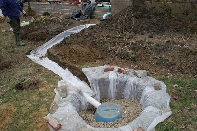 Poços secos subterrâneos são geralmente recipientes que atuam como recipientes de água e