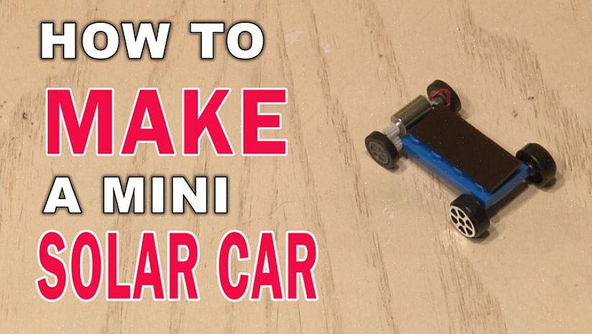 Um mini carro solar é um carro minúsculo que tem um motor funcionando quando está sob a luz do sol ou sob