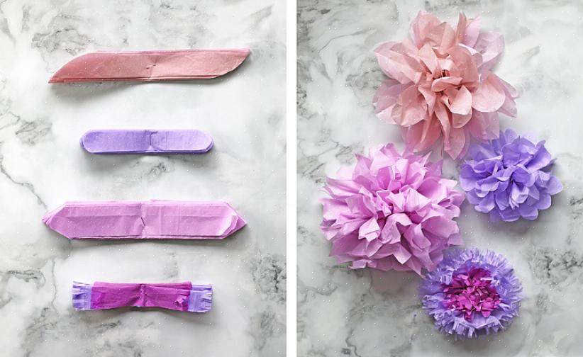 Simples na confecção de flores de papel de seda