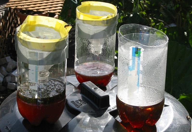 Outra maneira de construir uma armadilha para mosquitos é usando uma garrafa de refrigerante vazia