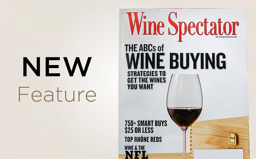 Oferece uma assinatura anual com desconto da Wine Spectator Magazine por apenas S49,95