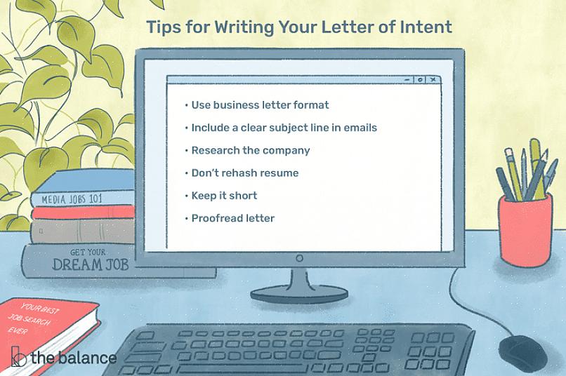 Uma das cartas básicas que você precisa saber escrever é a carta de intenções