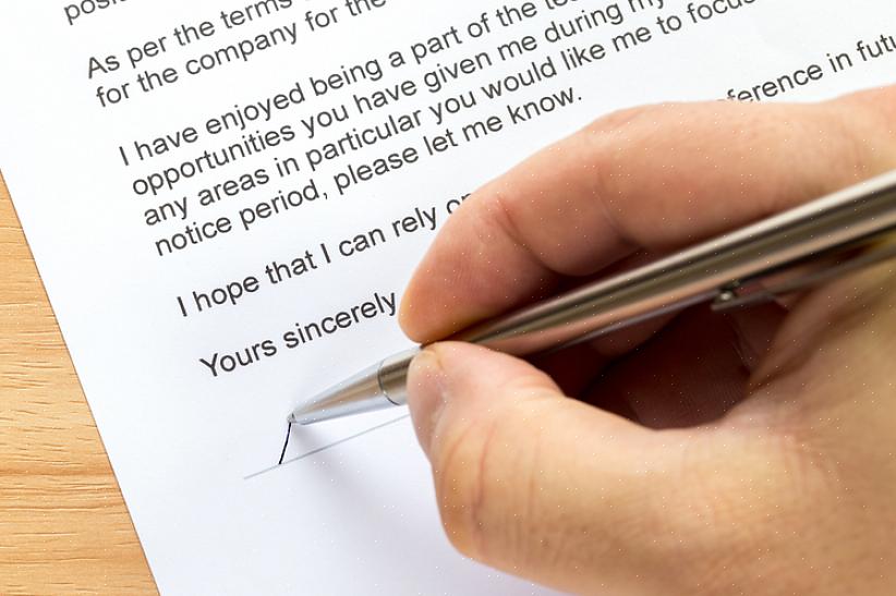 Uma carta de demissão é a forma profissional de encerrar um relacionamento comercial