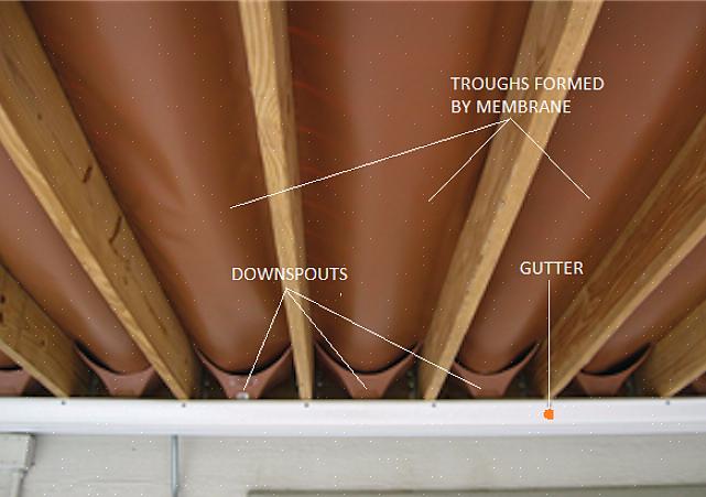 A primeira opção de como fazer um piso de deck à prova d'água é construir um sistema de impermeabilização