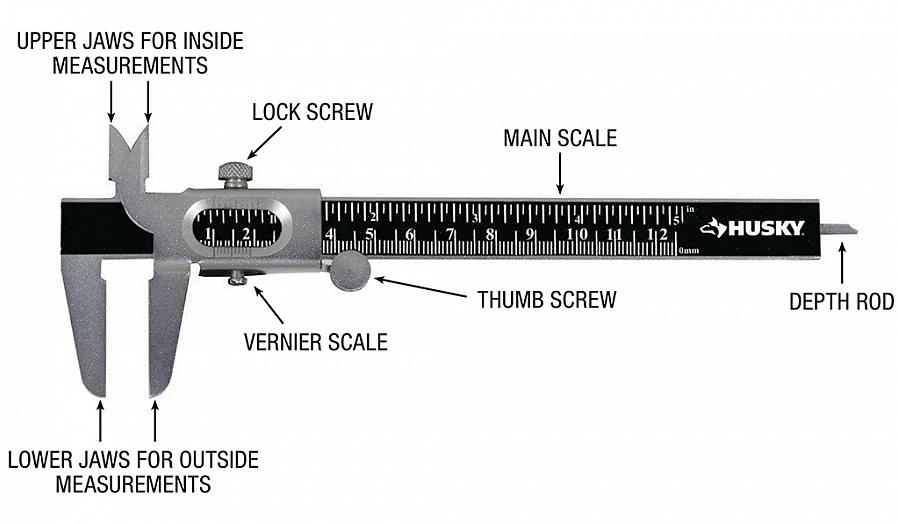 O compasso de calibre vernier pode ter precisão de até um centésimo de milímetro ou um milésimo