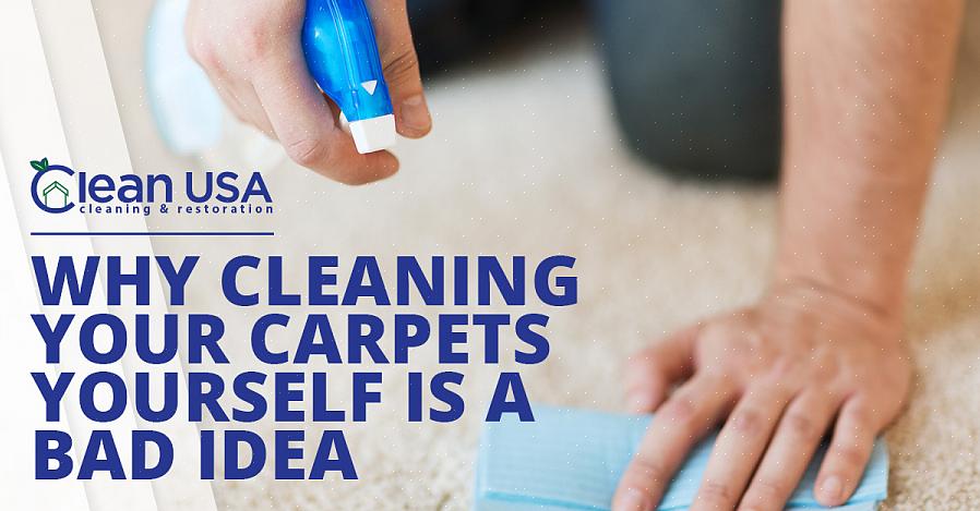 Especialmente se for usar produtos de limpeza de carpetes comerciais