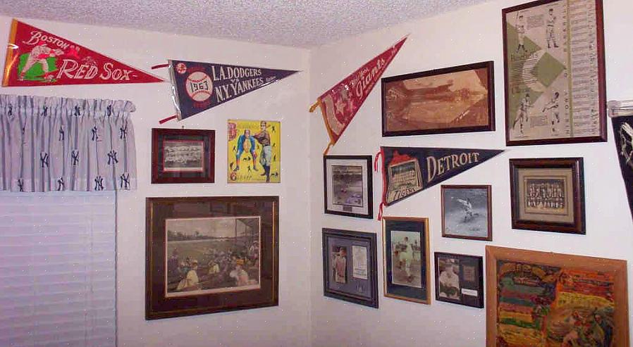 Aqui estão as etapas que você pode seguir se quiser exibir sua coleção de bandeirolas de beisebol