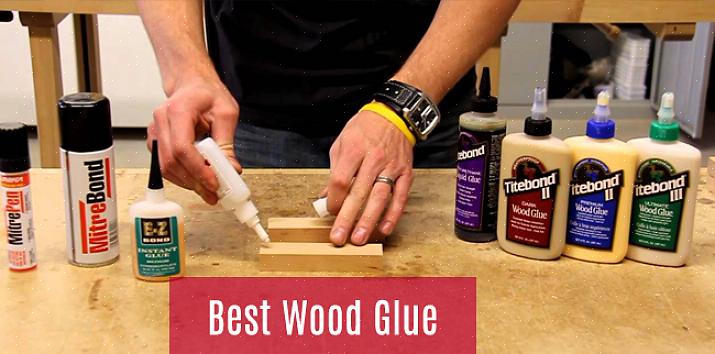 Duas das marcas populares de cola para madeira são Titebond Wood Glue