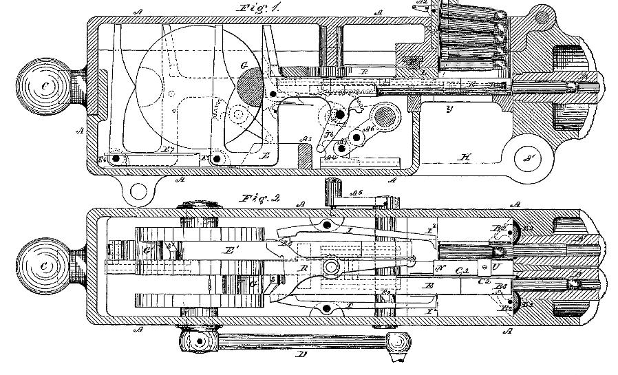 A metralhadora Gatling foi patenteada por Richard Jordan Gatling em 1862