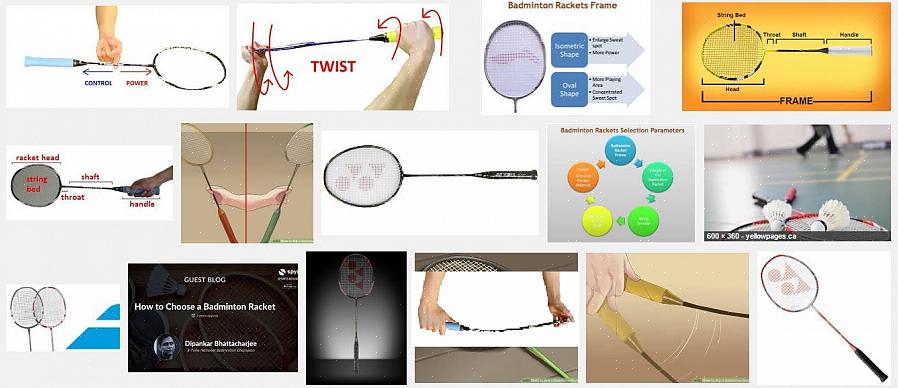 O badminton tem tantas marcas de raquetes para escolher
