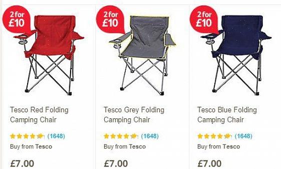 Outra vantagem de comprar cadeiras de camping em vez de cadeiras de praia é que elas são muito mais baratas