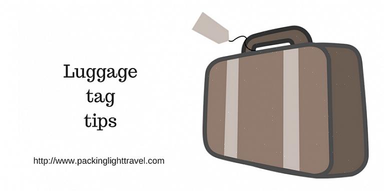 A etiqueta de bagagem vem com uma alça que é fixada na própria mala