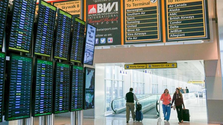 O Centro Internacional de Atendimento ao Cliente Baltimore Washington fica no nível superior do terminal