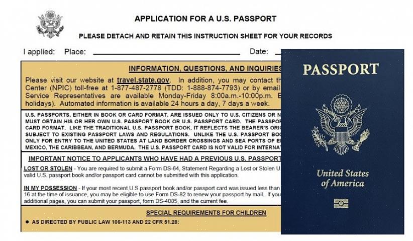 Se você não deseja fazer o download do formulário de pedido de passaporte