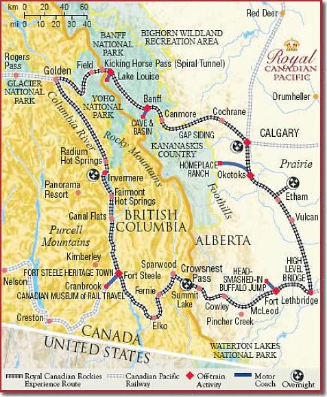 O sistema ferroviário canadense é uma rede muito extensa que atende as pessoas que vivem na parte sul