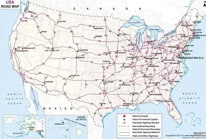 O índice de seu atlas rodoviário lista todos os lugares