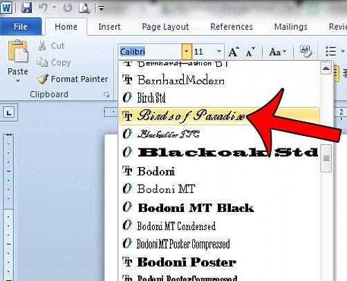 Agora você pode aplicar suas novas fontes do Microsoft Word a qualquer texto em um documento do Word