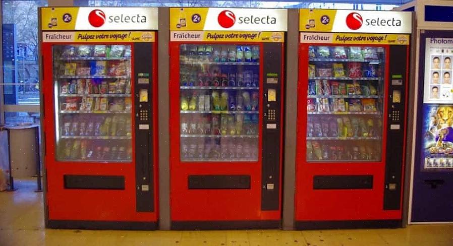 Escolha máquinas de venda automática muito acessíveis ou escolha uma máquina de venda automática de segunda