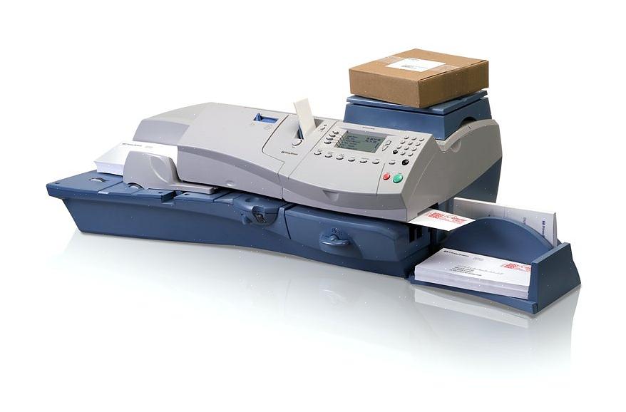 Seu escritório pode configurar uma conta pré-paga com o provedor de serviços da máquina de postagem