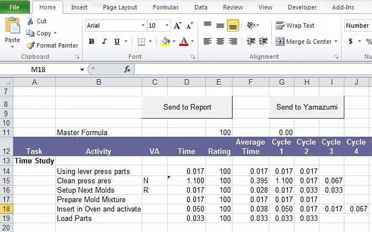 Adapte sua planilha de estudo de tempo para seu negócio ou processo de produção específico