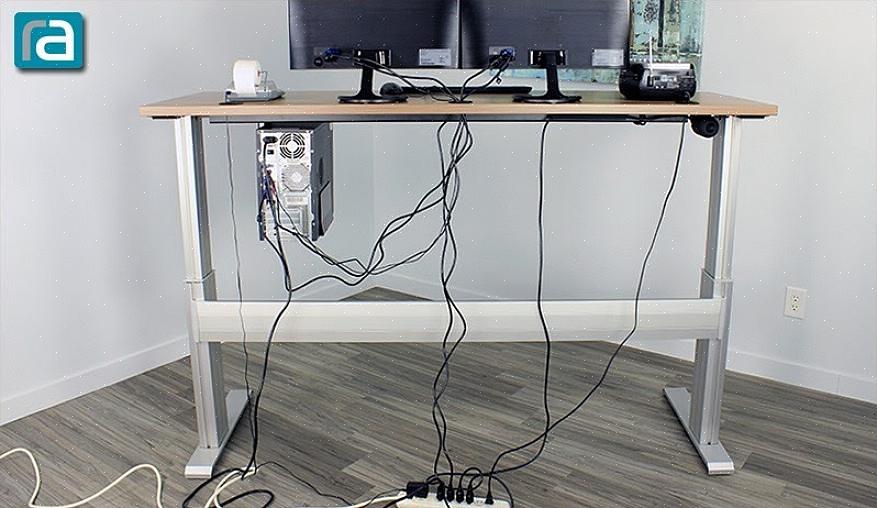 Para agrupar os cabos que se conectam do seu computador