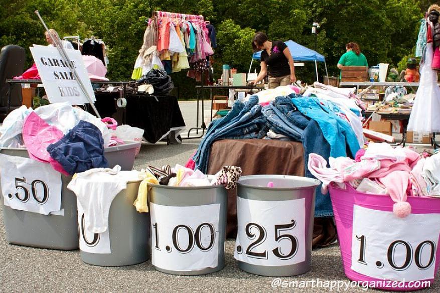 Para organizar uma venda de garagem sem estresse