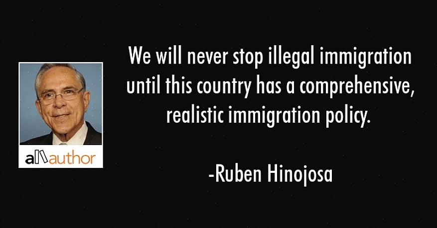 Listadas abaixo estão algumas maneiras pelas quais o problema da imigração ilegal pode ser interrompido
