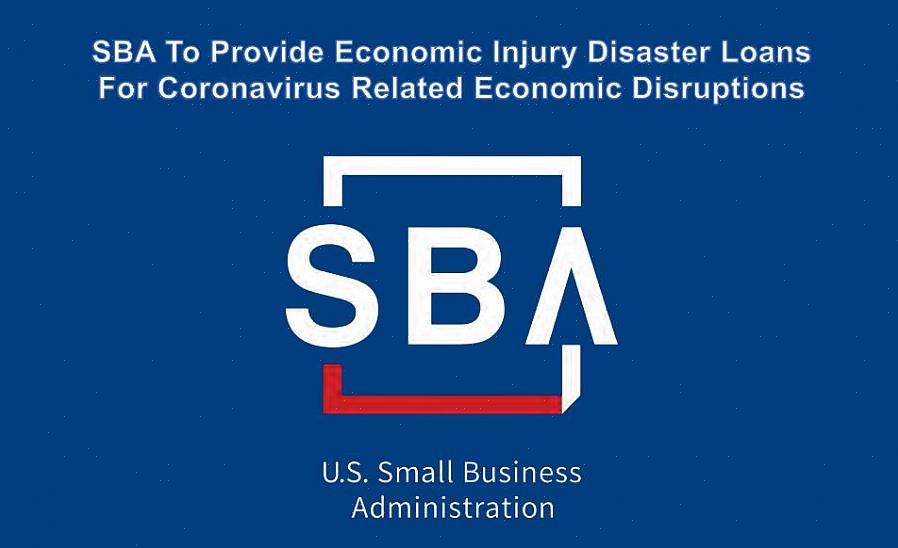 Uma dessas fontes de fundos para pequenas empresas é através da Small Business Administration (SBA)