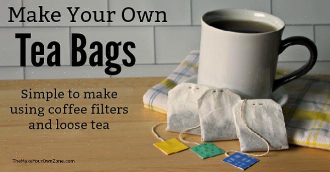 Dois produtos comuns que as pessoas usam para fazer seus próprios saquinhos de chá são filtros de café