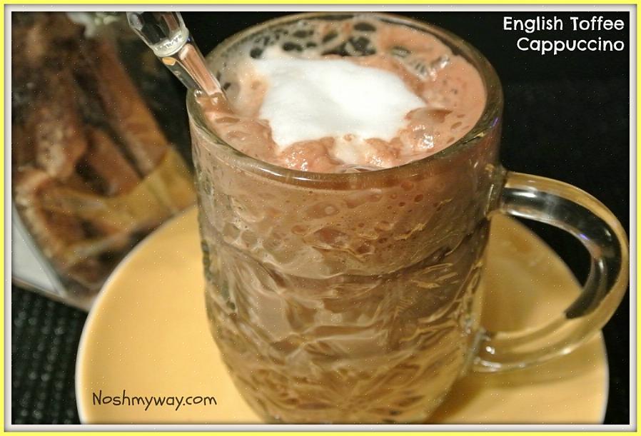 Para um delicioso cappuccino de caramelo inglês sem ter que correr para o café local