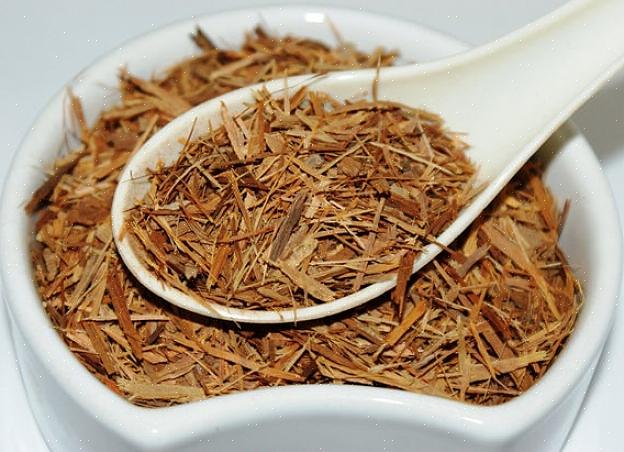 O chá de catuaba é tradicionalmente feito em decocção