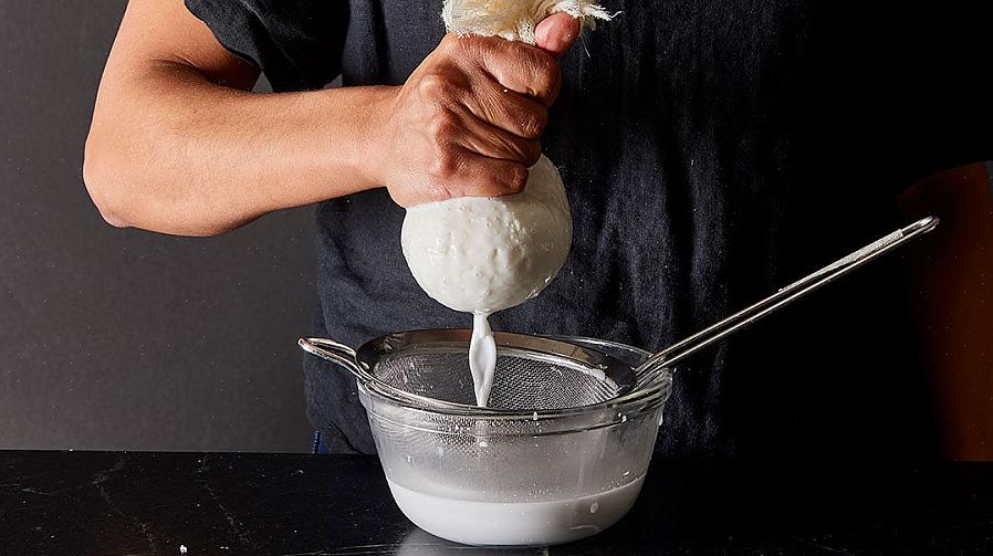 O creme de coco pode ser vista no fato de que o leite de coco fresco