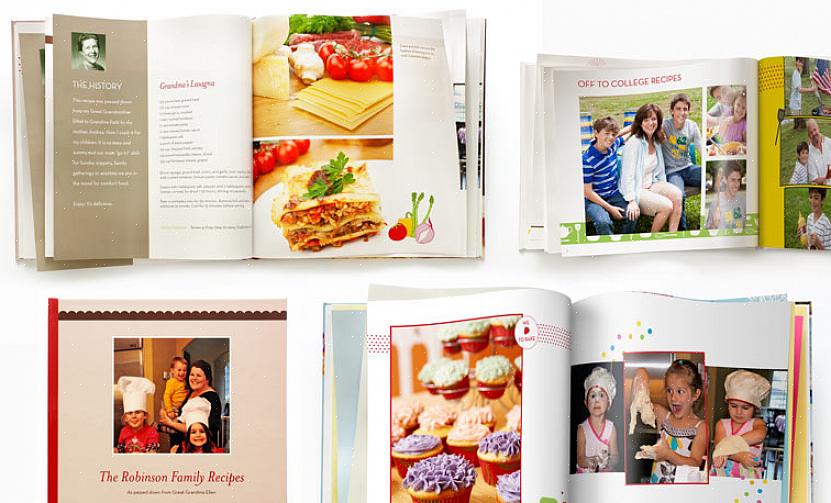 Crie seu próprio livro de receitas usando fotos de família