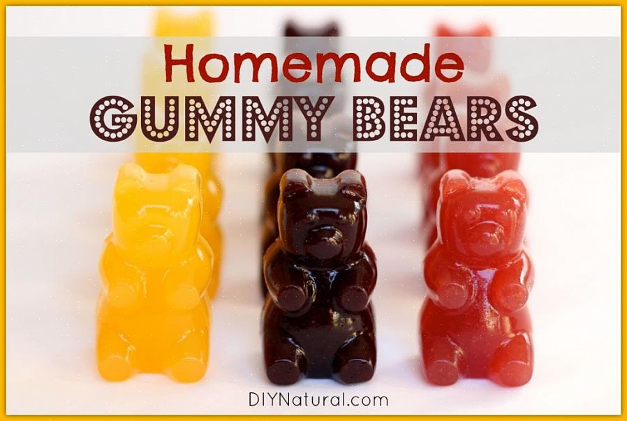 Os ingredientes originais para Gummi Bears são gelatina