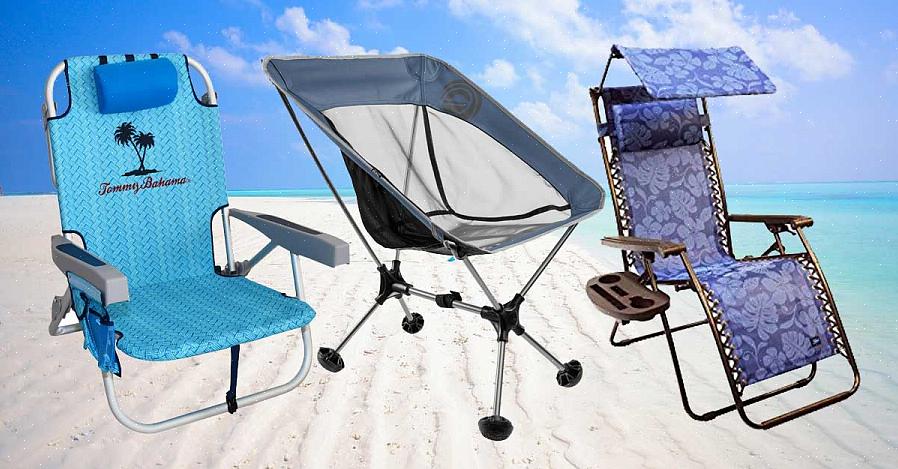 Você pode trazer sua própria cadeira de praia dobrável para não ter que se sentar na areia quente