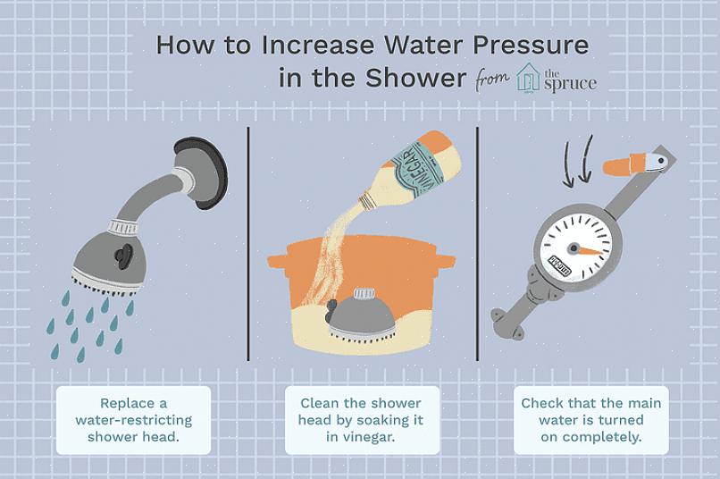 Se você ainda estiver sentindo baixa pressão da água do chuveiro depois de limpá-lo