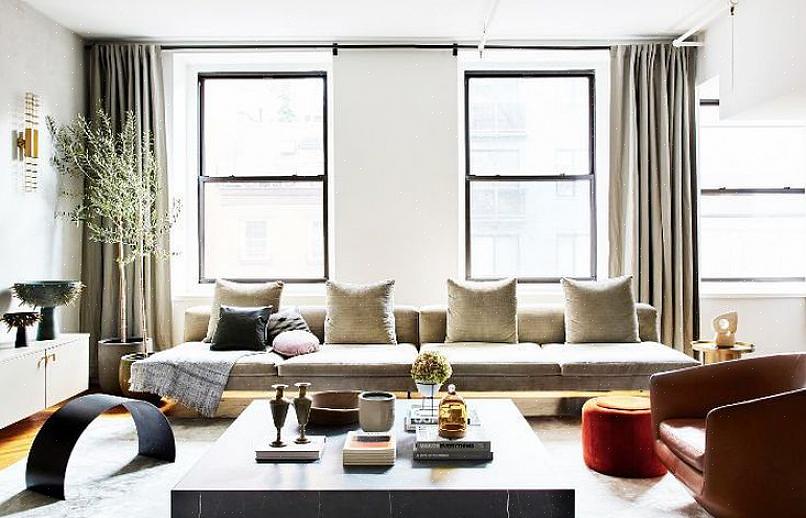 Uma sala de estar contemporânea pode muitas vezes ser redesenhada usando o que você já tem
